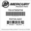 Mercury Marine part number 700-879858T08 PISTON ASSY Bar codes for Mercury Marine part number 700-879858T08
