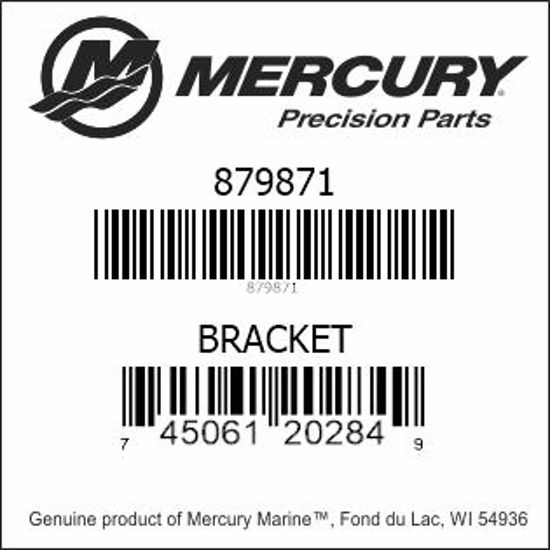 Bar codes for Mercury Marine part number 879871