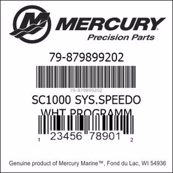 Bar codes for Mercury Marine part number 79-879899202