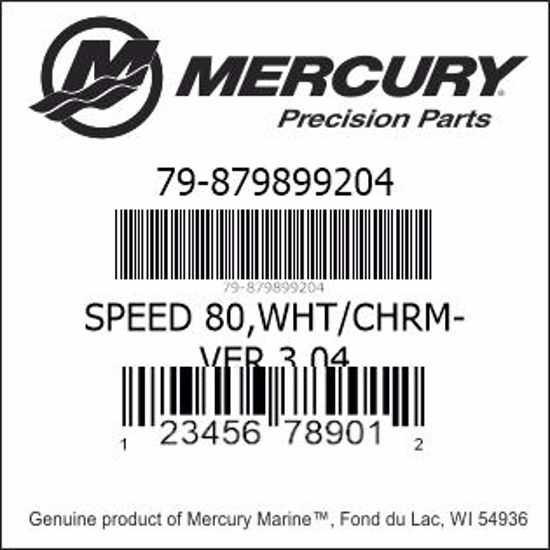 Bar codes for Mercury Marine part number 79-879899204