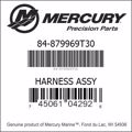 Bar codes for Mercury Marine part number 84-879969T30