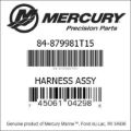 Bar codes for Mercury Marine part number 84-879981T15