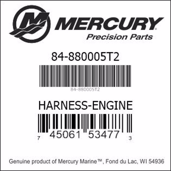 Bar codes for Mercury Marine part number 84-880005T2
