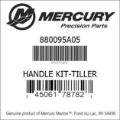 Bar codes for Mercury Marine part number 880095A05