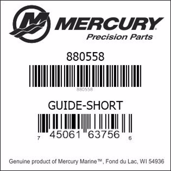 Bar codes for Mercury Marine part number 880558