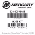 Bar codes for Mercury Marine part number 32-880596A05