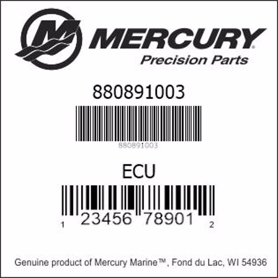 Bar codes for Mercury Marine part number 880891003