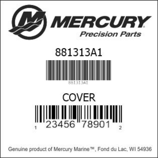 Bar codes for Mercury Marine part number 881313A1