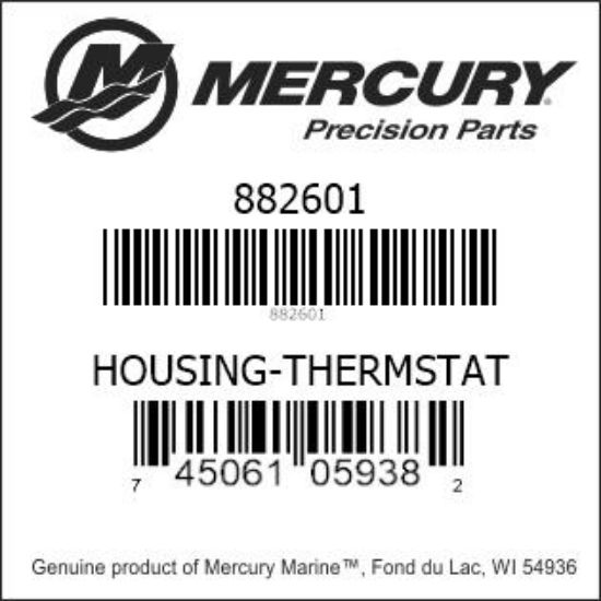 Bar codes for Mercury Marine part number 882601