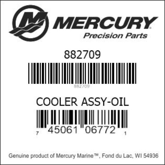 Mercury-Mercruiser 882709 COOLER ASSEMBLY Genuine factory part