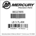 Bar codes for Mercury Marine part number 883278R5