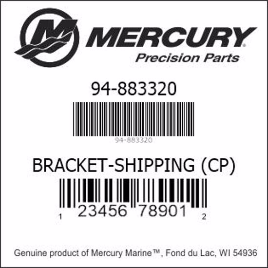 Bar codes for Mercury Marine part number 94-883320