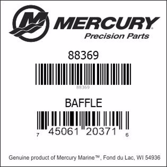 Bar codes for Mercury Marine part number 88369