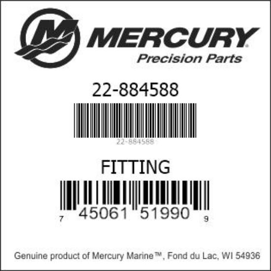 Bar codes for Mercury Marine part number 22-884588