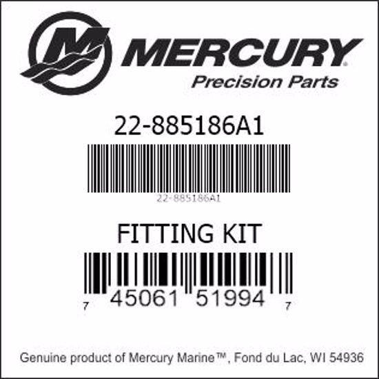 Bar codes for Mercury Marine part number 22-885186A1