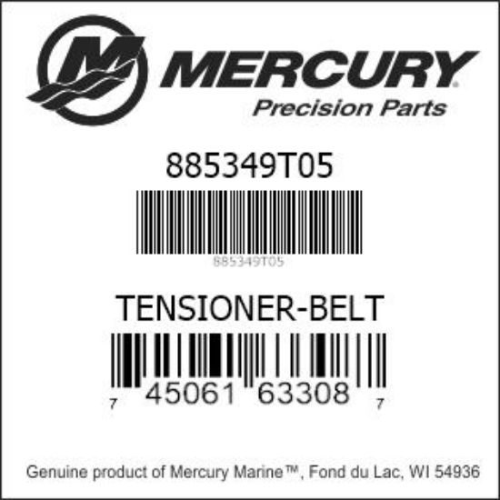 Bar codes for Mercury Marine part number 885349T05