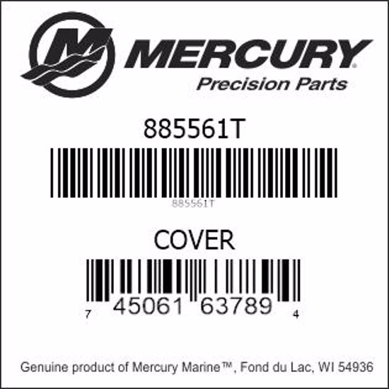Bar codes for Mercury Marine part number 885561T