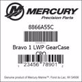 Bar codes for Mercury Marine part number 8866A55C