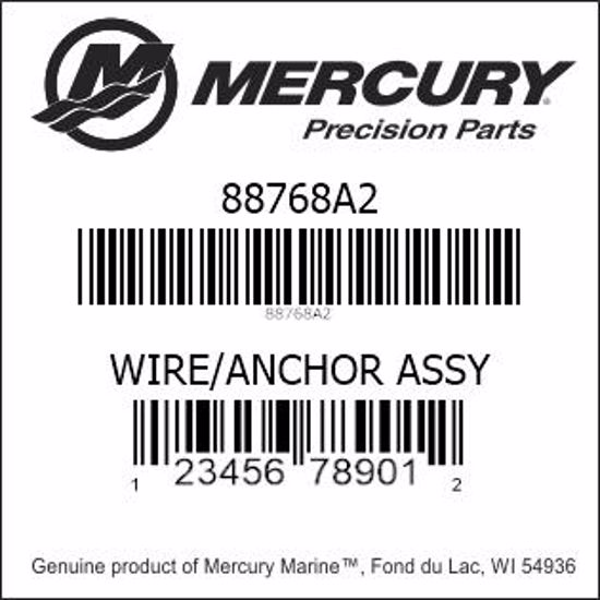Bar codes for Mercury Marine part number 88768A2