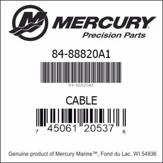 Bar codes for Mercury Marine part number 84-88820A1