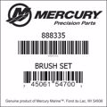 Bar codes for Mercury Marine part number 888335