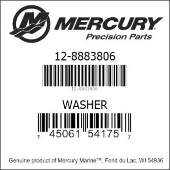 Bar codes for Mercury Marine part number 12-8883806