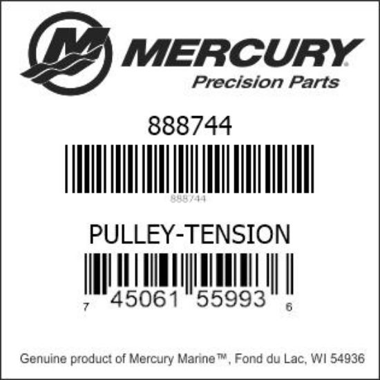 Bar codes for Mercury Marine part number 888744
