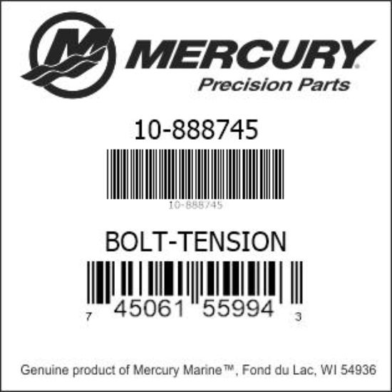 Bar codes for Mercury Marine part number 10-888745