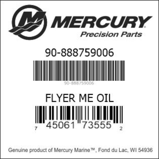 Bar codes for Mercury Marine part number 90-888759006