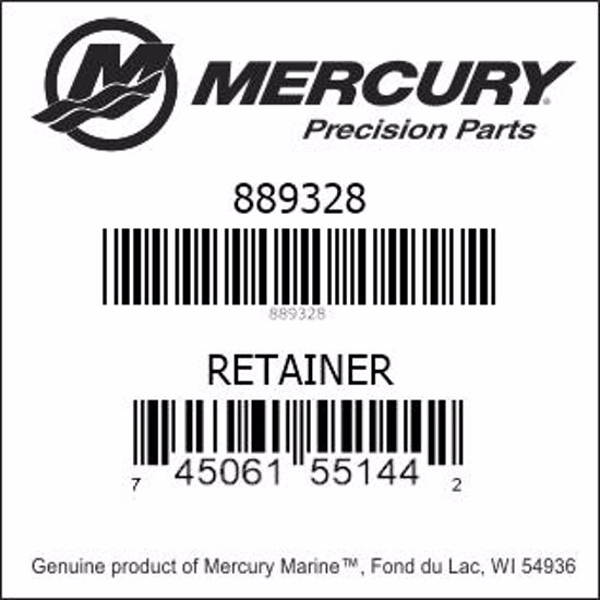 Bar codes for Mercury Marine part number 889328