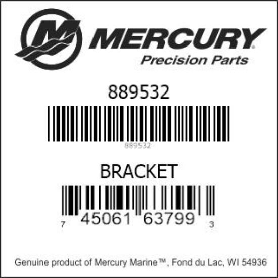 Bar codes for Mercury Marine part number 889532