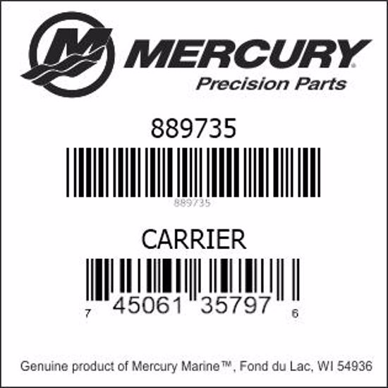 Bar codes for Mercury Marine part number 889735