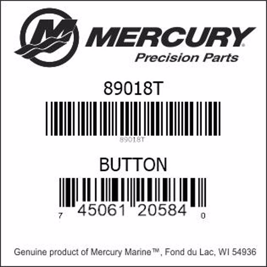 Bar codes for Mercury Marine part number 89018T