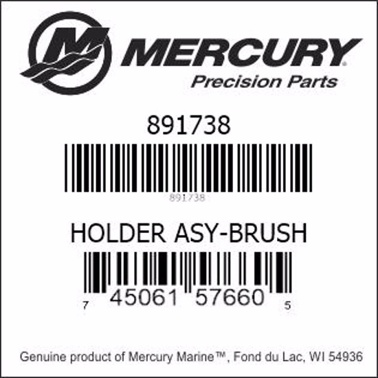 Bar codes for Mercury Marine part number 891738