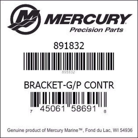 Bar codes for Mercury Marine part number 891832