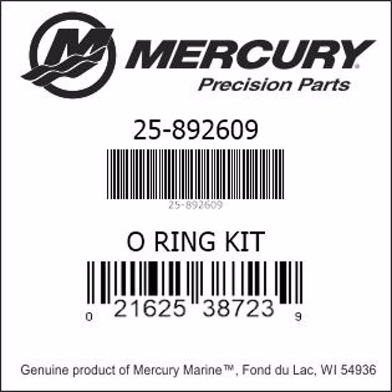 Bar codes for Mercury Marine part number 25-892609