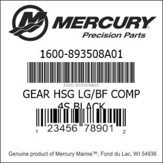 Bar codes for Mercury Marine part number 1600-893508A01