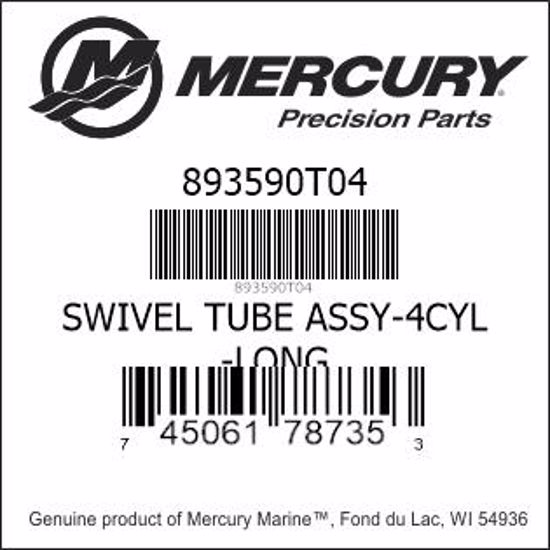 Bar codes for Mercury Marine part number 893590T04