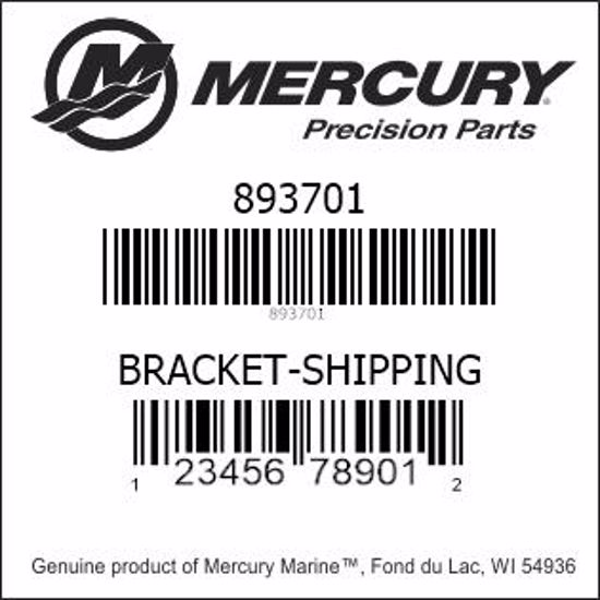 Bar codes for Mercury Marine part number 893701