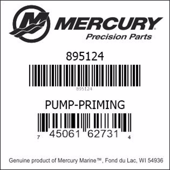 Bar codes for Mercury Marine part number 895124