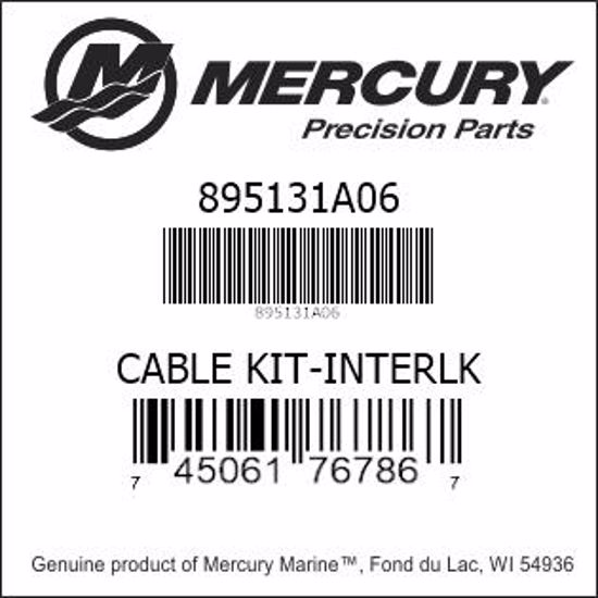 Bar codes for Mercury Marine part number 895131A06