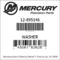 Bar codes for Mercury Marine part number 12-895146