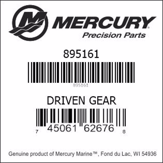 Bar codes for Mercury Marine part number 895161