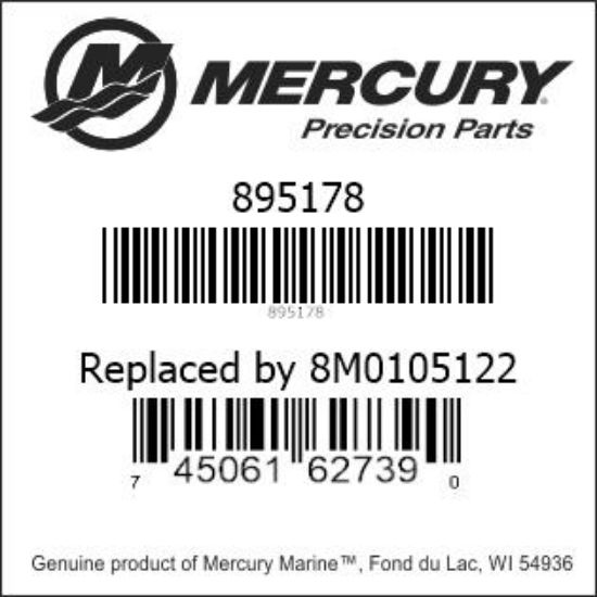 Bar codes for Mercury Marine part number 895178