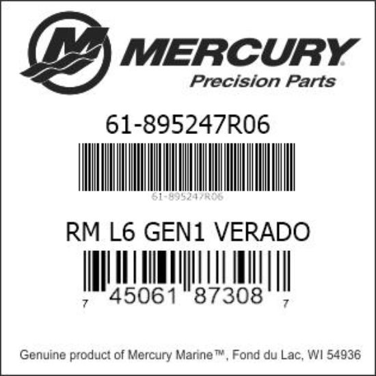 Bar codes for Mercury Marine part number 61-895247R06