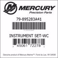 Bar codes for Mercury Marine part number 79-895283A41