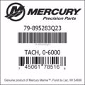 Bar codes for Mercury Marine part number 79-895283Q23