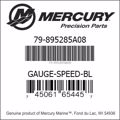 Bar codes for Mercury Marine part number 79-895285A08