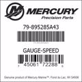 Bar codes for Mercury Marine part number 79-895285A43