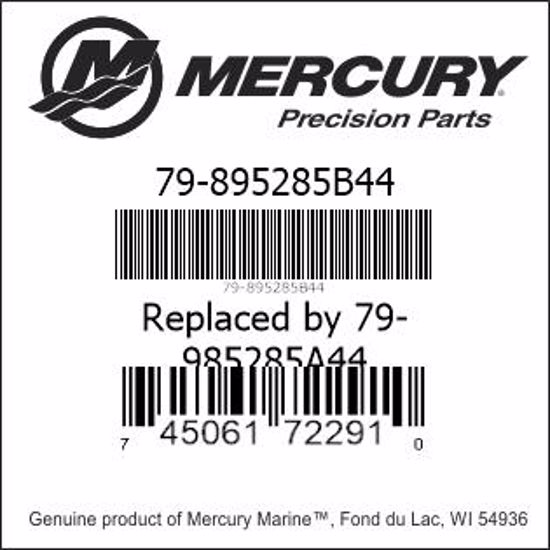 Bar codes for Mercury Marine part number 79-895285B44